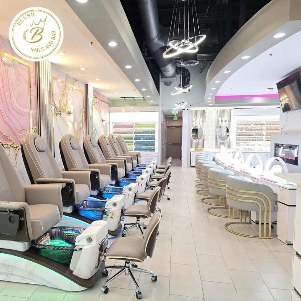 Blush nails and Bar Pedicure space