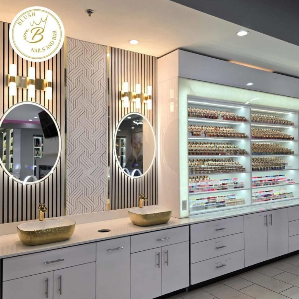 nail studio polish display