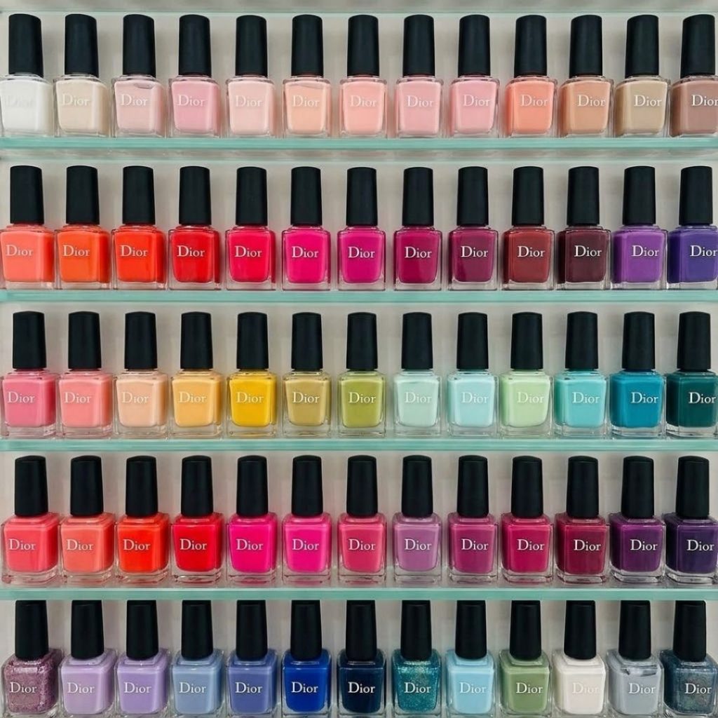Rows of nail polish.